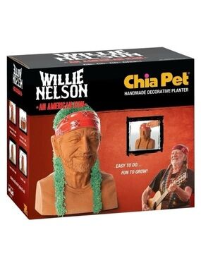 Chia Pet Willie Nelson Decorative Pottery Terracotta Planter
